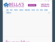 Tablet Screenshot of bellashouseandpets.com